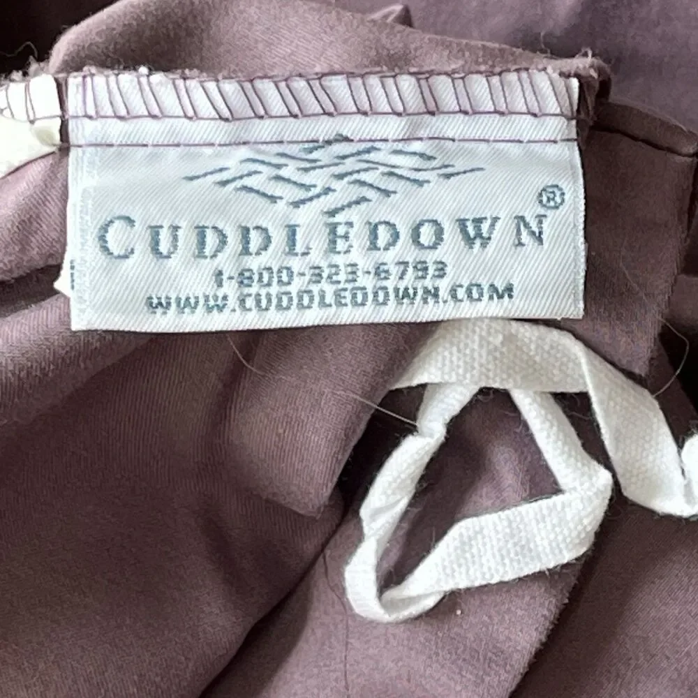 Cuddledown 400 Thread Count Sateen 100% Cotton Duvet Cover Queen Button Closure